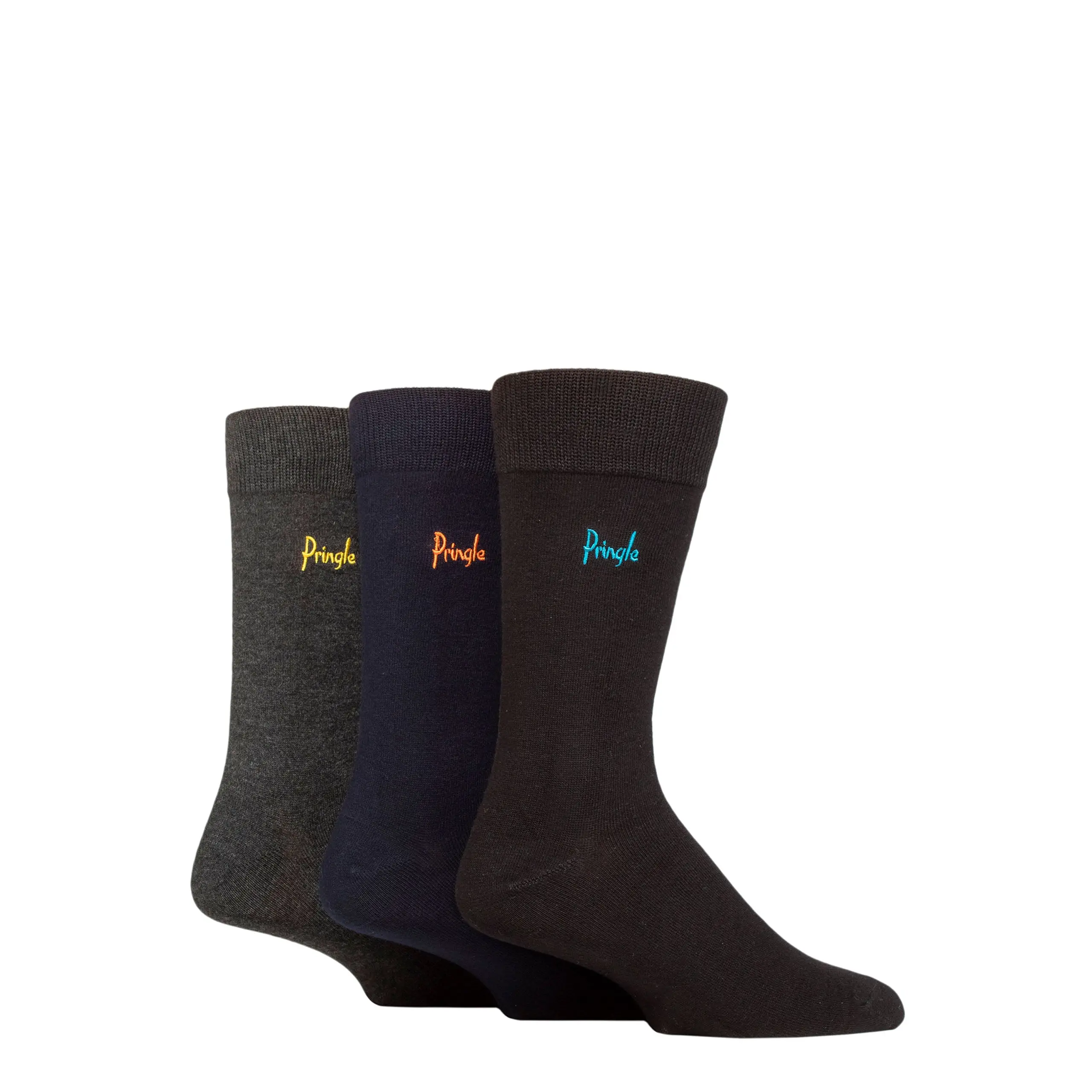 Pringle 3 Pair Men's Plain Rupert Bamboo Socks