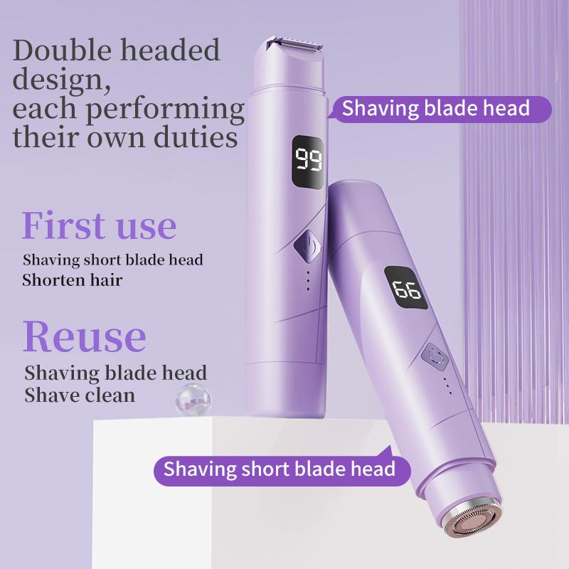Double headed private hair shaver for women, comfortable electric hair removal knife, waterproof, full body private hair shaver, no black spot armpit hair removal device, a must-have tool for both men and women 7