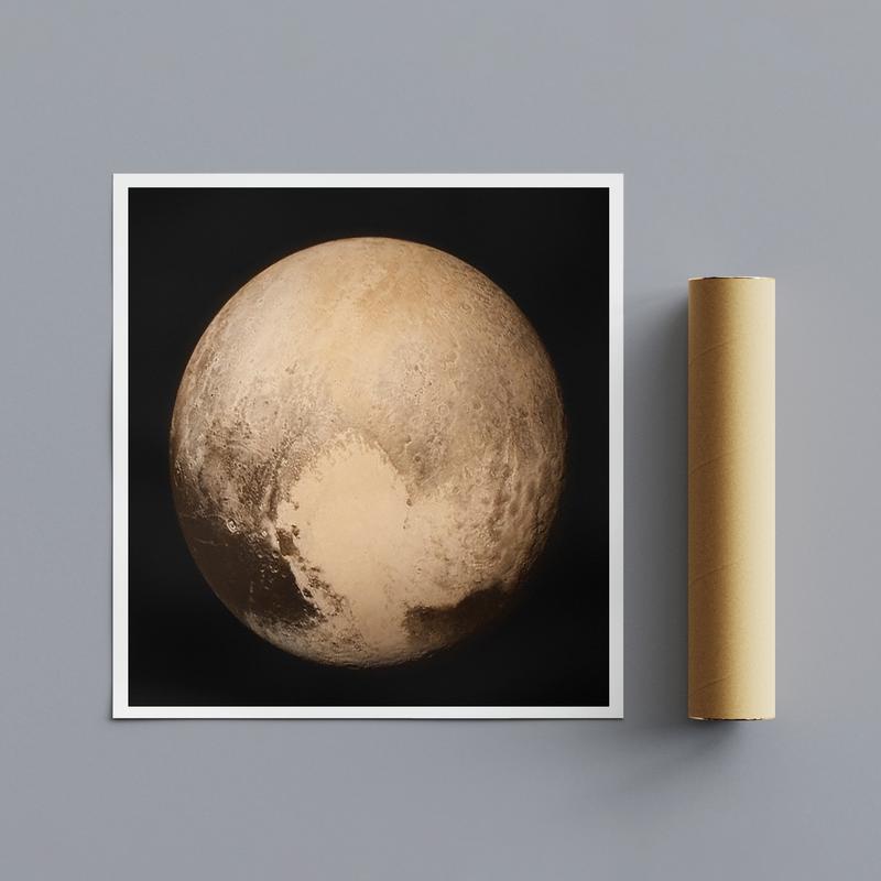 Pluto Planet Space  - Wall Art Rolled Canvas Print 2