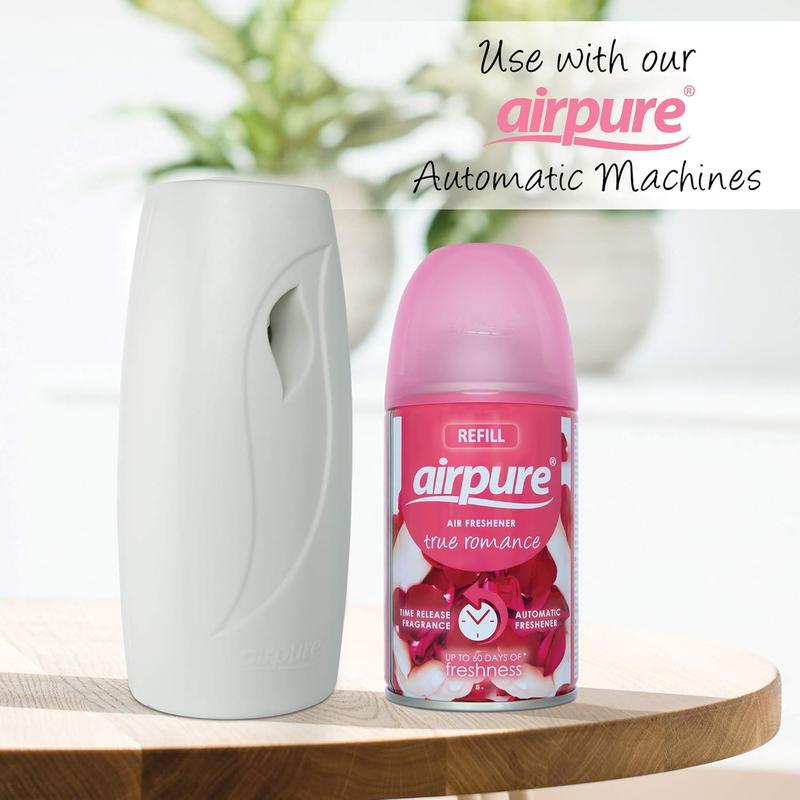 AirPure Automatic Air Freshener Kit with 3 Refills, Machine, Extra Battery, Vegan Friendly- Household Appliance Pack Set 1
