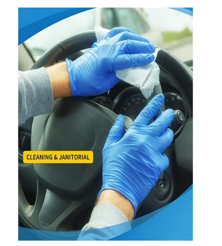 100pcs Multipurpose Nitrile Gloves - Waterproof, Anti-Static, Food-Safe & Durable 3