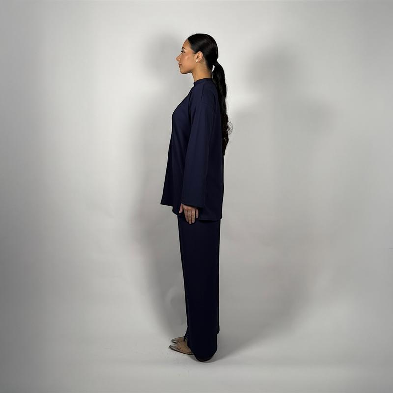 Product Introduction of kafti Ashgrove CoOrd Set - Women's Relaxed Fit Loungewear Crew Neck CoOrd Set with Trousers 19
