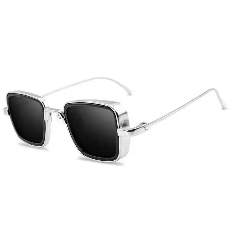 Indian Steampunk Sunglasses Kabir Singh Men Square Metal Frame Punk Sunglasses custom 2