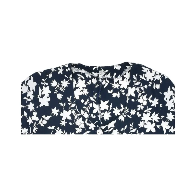 Pre-Owned VINTAGE Womens Playsuit UK 10 Small  Navy Blue Floral 4
