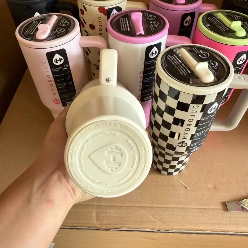 Product Introduction of HydroJug Tumbler 32OZ/40OZ Traveler Straw Lid Stainless Steel Vacuum Insulated Car Mug Double Wall Thermal Iced Travel 26