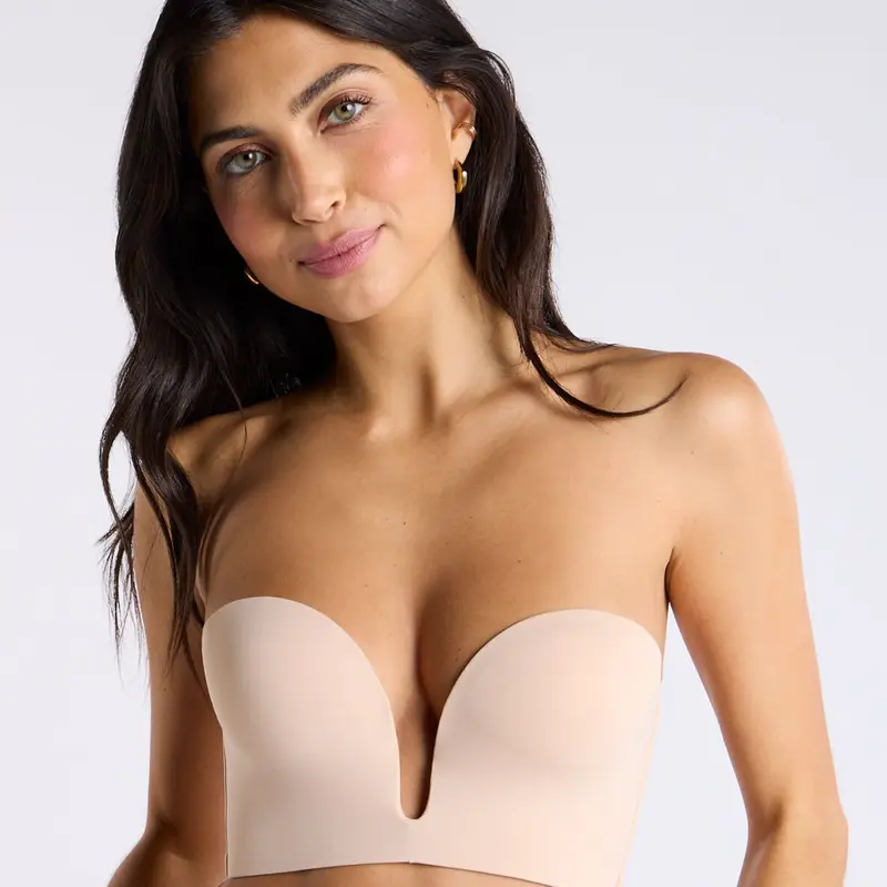 Strapless u-wire microfibre multiway bra 0