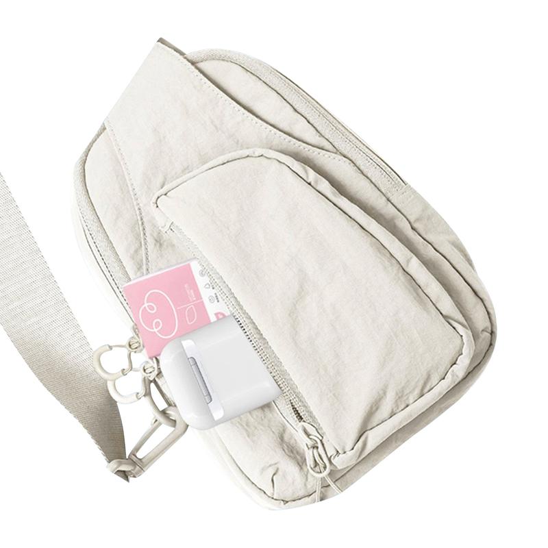 KatchMe Unisex Casual Solid Color Nylon Multi-Function Crossbody Chest Bag,Casual Bags for Women,Vintage Plain Mini Waist Bag 7