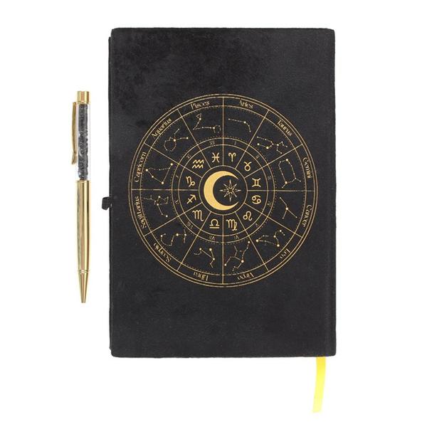 Astrology Wheel Journal with Black Obsidian Pen 2