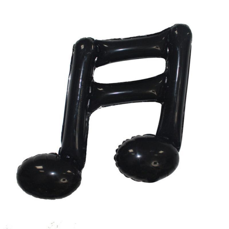 Musical Note Foil Balloons- Black, Gold and Silver 1