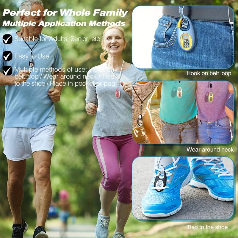 Simple Step Counter Walking 3D Pedometer With Lanyard 7