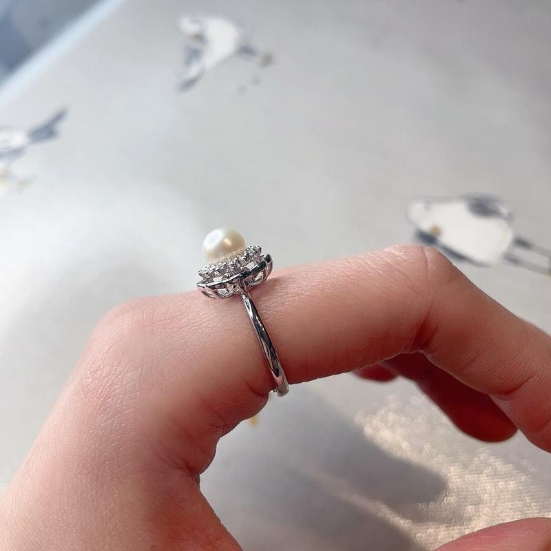 925 Silver Vintage Natural Pearl Spinning/ Anxiety Ring/ Meditation/ Mindfulness/ Birthday/ Aniversary/ Wedding/ Friendship gift 3