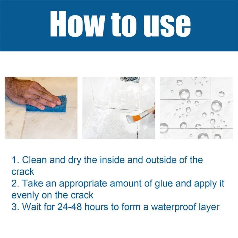 Bathroom Transparent Waterproof Glue Waterproof Coating Agent Long-lasting HOT. 8
