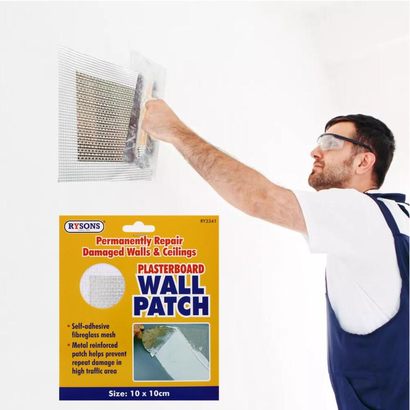 Self Adhesive Wall Repair Patch 10x10cm Mesh Drywall Ceilings Plastering 0