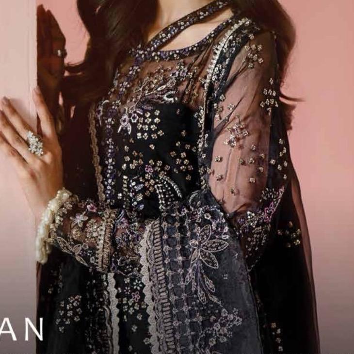 LUMINARA Luxury Festive Collection by Afrozeh - Elegant Women's Embroidered Outfit with Sharara Trousers and Dupatta - Organza, Elegance 4
