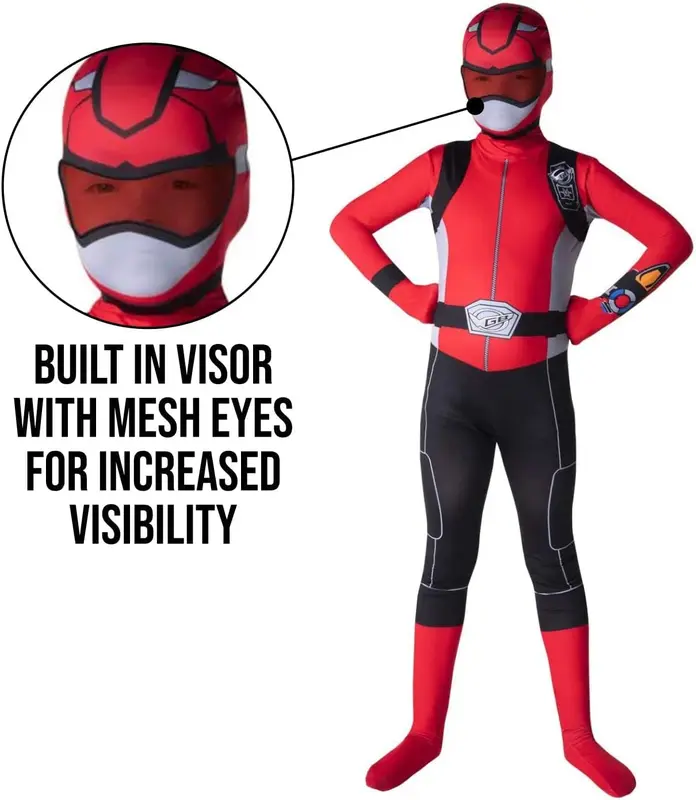 Morphsuits Red Power Ranger Costume Kids, Power Rangers Costume Kids, Power Rangers Morphsuit Red, Power Rangers Morpher 1