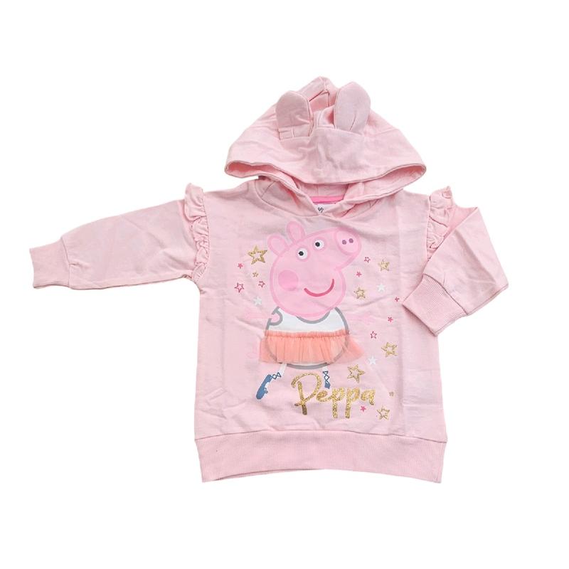 Girls outfit and jumper hooded pink pig kids 2 clothes 1