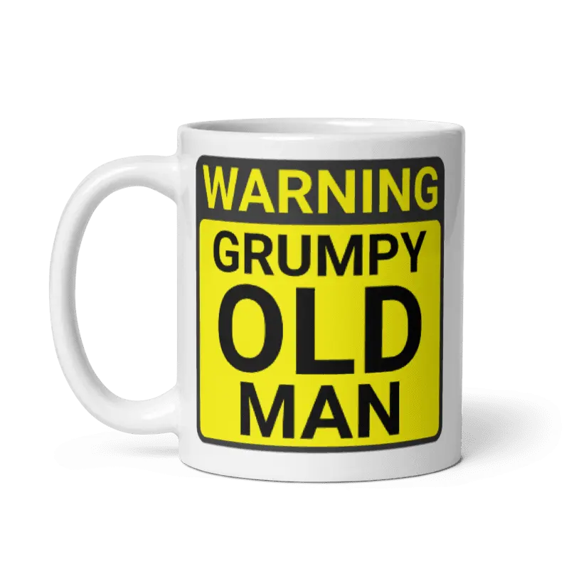 WARNING Grumpy Old Man Funny Mug, Dad, Father, Husband, Grandad, Boyfriend, Humour, This Beautiful Designed Homorous Mug is the Perfect Gift for any Irritable but Lovable Man, Birthday Christmas Fathers Day Or Just To Say Thank You Grandchild Present 6