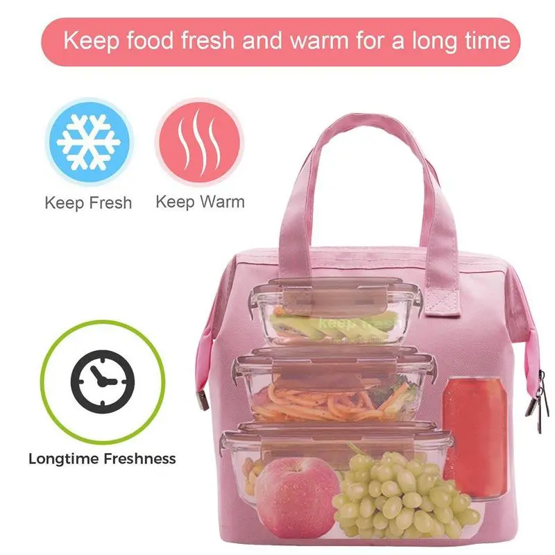 Large Capacity Lunch Bag, Portable Insulated Lunch Bag, Lunch Box Storage Bag for Office School Travel Outdoor Camping, Lunch Bags for Women, Kitchen Accessories, Summer for Gift 7