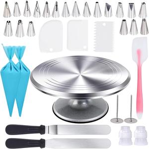 Cake Turntable, Uten 12 Inch Cake Spinner Turntable, Aluminium Alloy Cake Decorating Turntable with 33-Piece Accessories – Non-Slip, Stable & Food-Safe for Professional Baking and Cake Decoration,Gift for Baking Enthusiast