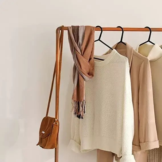 100 BLACK ADULT CLOTHES PLASTIC HANGERS COAT TROUSERS/HANGERS W TROUSER BAR Organiser Hanging 3