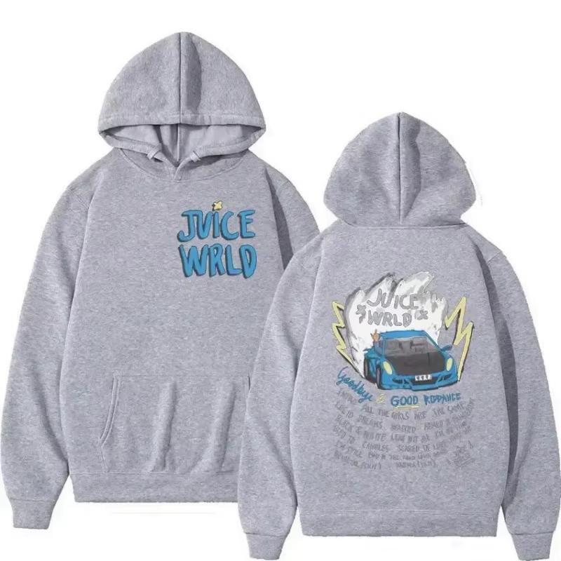 Product Introduction of Juice WRLD Hoodies Men Women Hooded Sweatshirts Fashion Hip Hop Casual Pullovers Autumn Boys Girls Black Streetwear Juicewrld Menswear Tops Long Sleeve 12