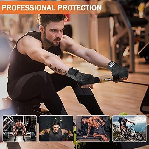 Gym Weight Lifting Workout Gloves with Wrist Wrap Support, for Men & Women, Breathable & Full Palm Protection, for Exercise Weightlifting, Training, Fitness, Cycling, Hanging 5