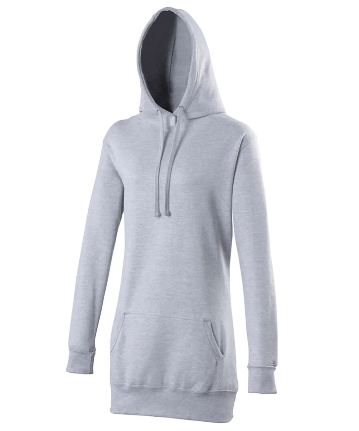 Womens longline hoodie / dress Casual Fabric Clothing Comfortable Day Everyday Womenswear Fit Long Sleeves Oversized Pocket Flat Kangaroo Lace Medium Ribbed Straight Lady Lady Longsleeves Basic Style Underwear Sweaters Tops Cotton Sweatshirts Minimalist