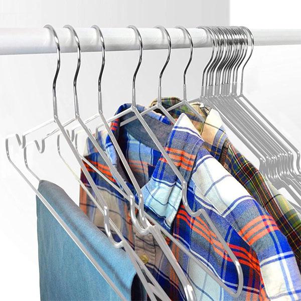 Keplin 20x Rubber Coated Metal Hangers Heavy Duty Space Saving Cloth Hangers 7