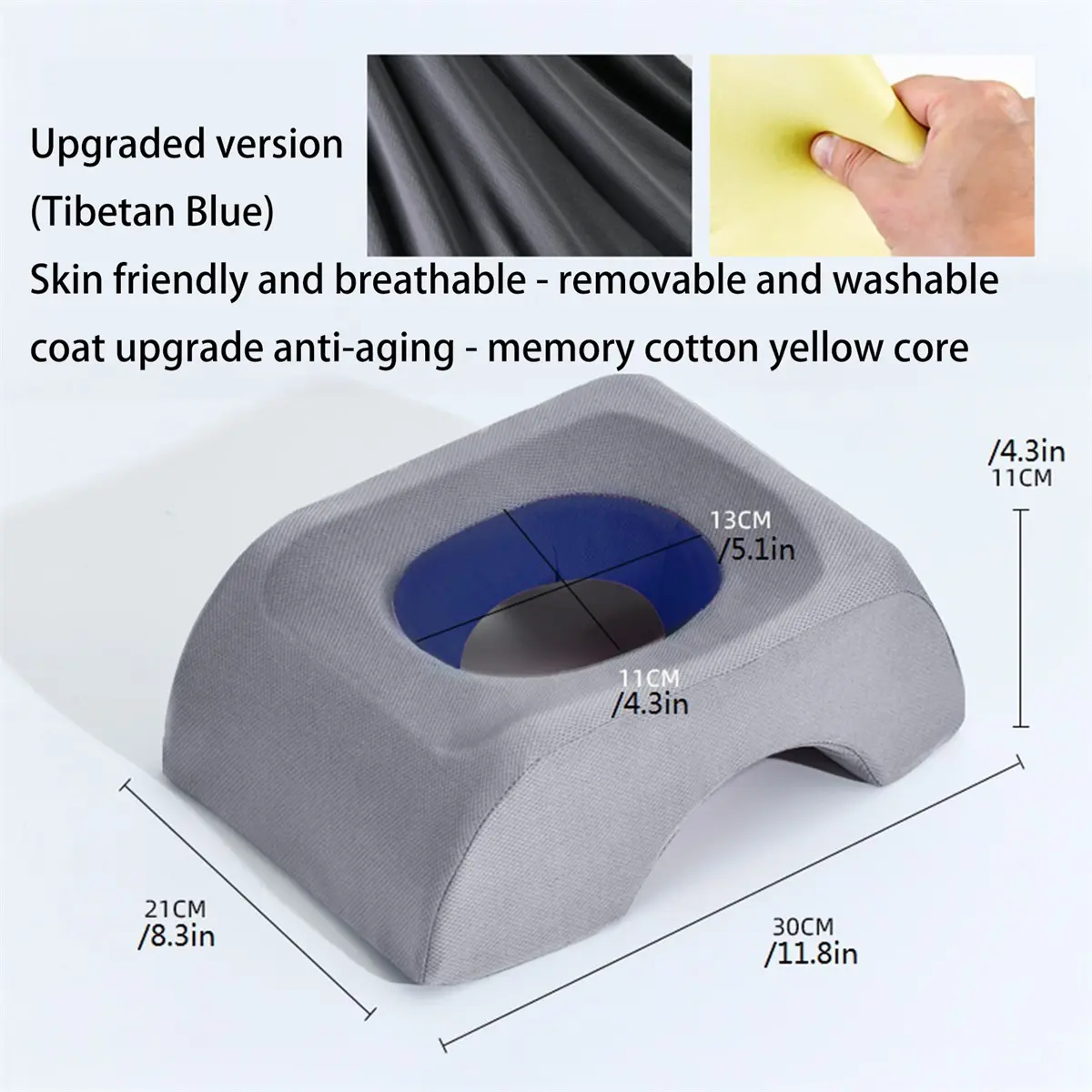 Face Down Prone Beauty Flawless Massage Pillow, Unscented, Polyester, Use Without Electricity, Without Battery, for Bed, Vitrectomy Recovery, Face Down Sleeping, After Eye Surgery