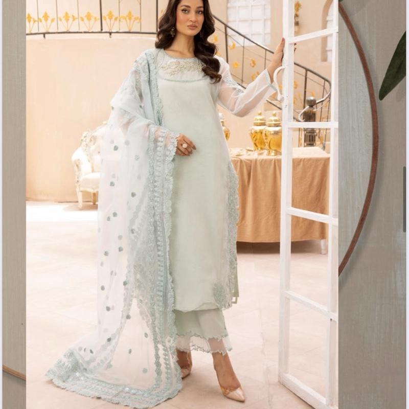 NAKHRA 6.0 mint Eid collection 2025 embroidery and stone work 1