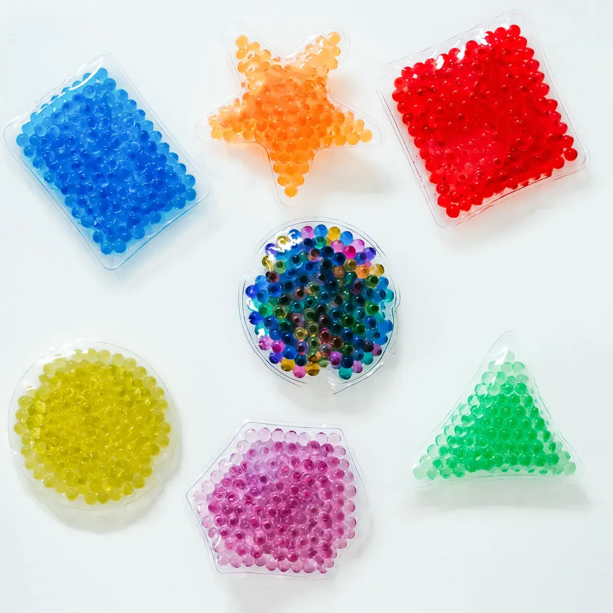 Sensory Water Beads for Kids Set of 7 - Infused with Quality Colorful Aqua Beads for Stress & Anxiety Relief