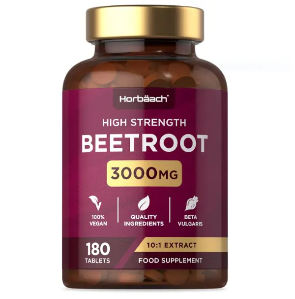 Beetroot Tablets 3000mg - High Strength Blood Pressure & Digestion Support - Nitric Oxide Superfood Booster - 180 Vegan Tablets - Healthcare, Dietary