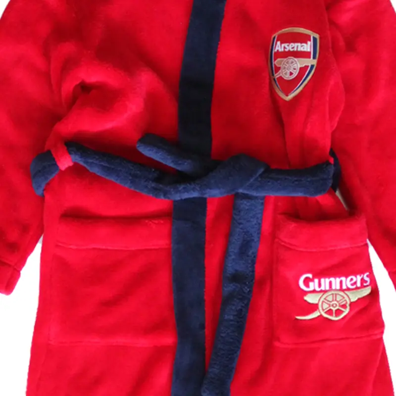 Official Arsenal F.C Boys Robe 7-8 Years Bathrobe Red & Blue 3