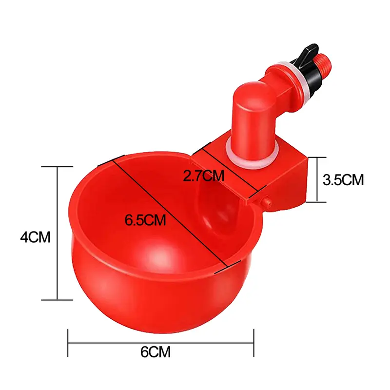 1PC Automatic Chicken Water Cup Waterer Poultry Drinking Bowl Feeder Drinker Tool 8