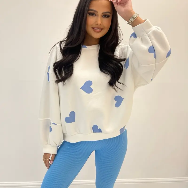 ELLATINO LDN Valentine Love Heart Valentine Viral Sweatshirt - 8 COLOURS 7