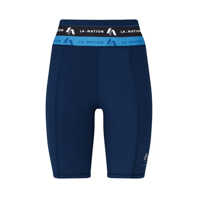Cycling Shorts with logo waistband-Dark Blue 2