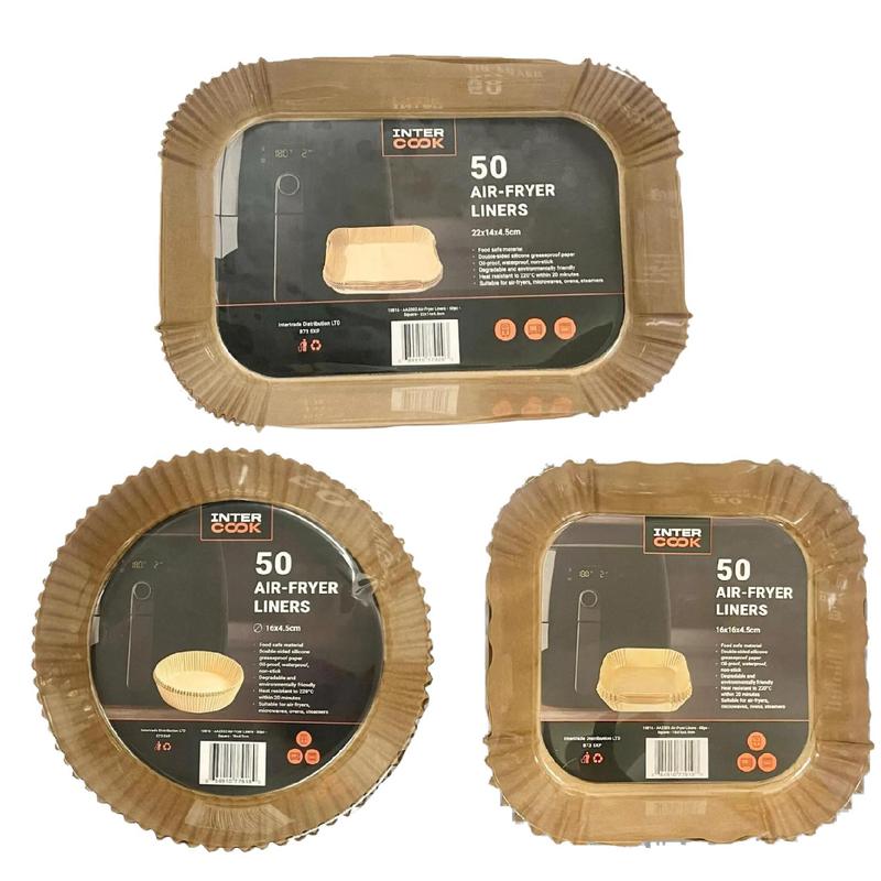 50 Air Fryer Liners Air-Fryer Double Sided Silicone Greaseproof Paper Non Stick Shape: Square 20x20cm 4