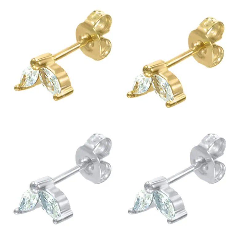 Laurel Stud Earrings - Gold & Silver Available 0