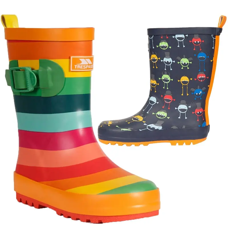 Unisex Kids Printed Waterproof Puddle Wellies 0