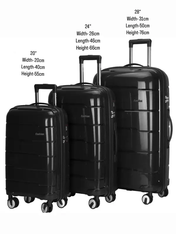 2 colour luggage travel bags suitcase unbreakable suitcase baggage hard shell 8 wheel 6