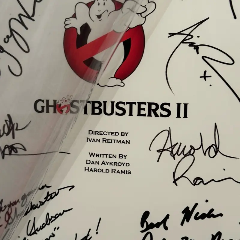 GHOSTBUSTERS 2 Movie Script with Printed Cast Autographs 3