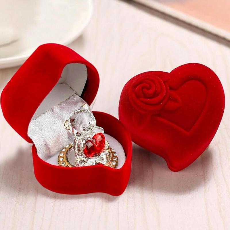 Product Introduction of Teddy Bear Girlfriend Boyfriend Husband Wife Fiancee Fiance Gift Christmas Valentines day Gift Boxed Glass Ornament Mum Mothers Day Present Unisex 9
