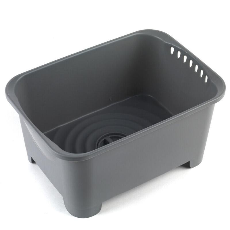 Beldray Washing up Bowl with Plug Drainer Multi-Purpose Set of 2 8L Grey 1