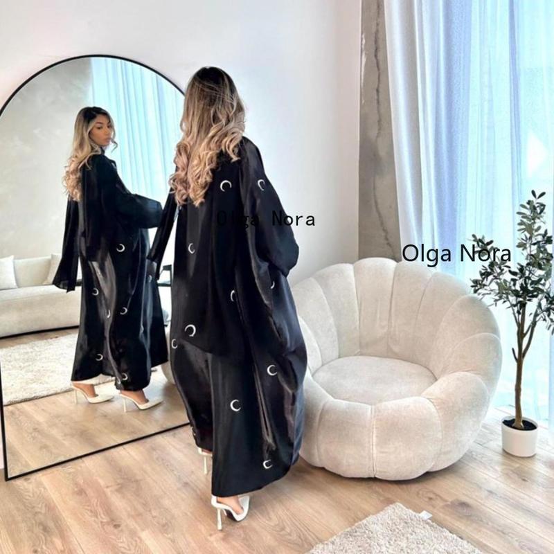Product Introduction of OLGA NORA ON0935ON The Moon Embroidered A Woolen Sweater in Elegant Robes 3