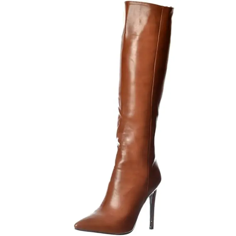 Women's Pointed Toe Stiletto Heel Knee High Girl Footwear Boot Walking Shoes Shoe Comfort High Heel Boot Walking Shoes Shoe Comfort High Heel Decor Nail Leather Bathroom Onyx autumn boots 4
