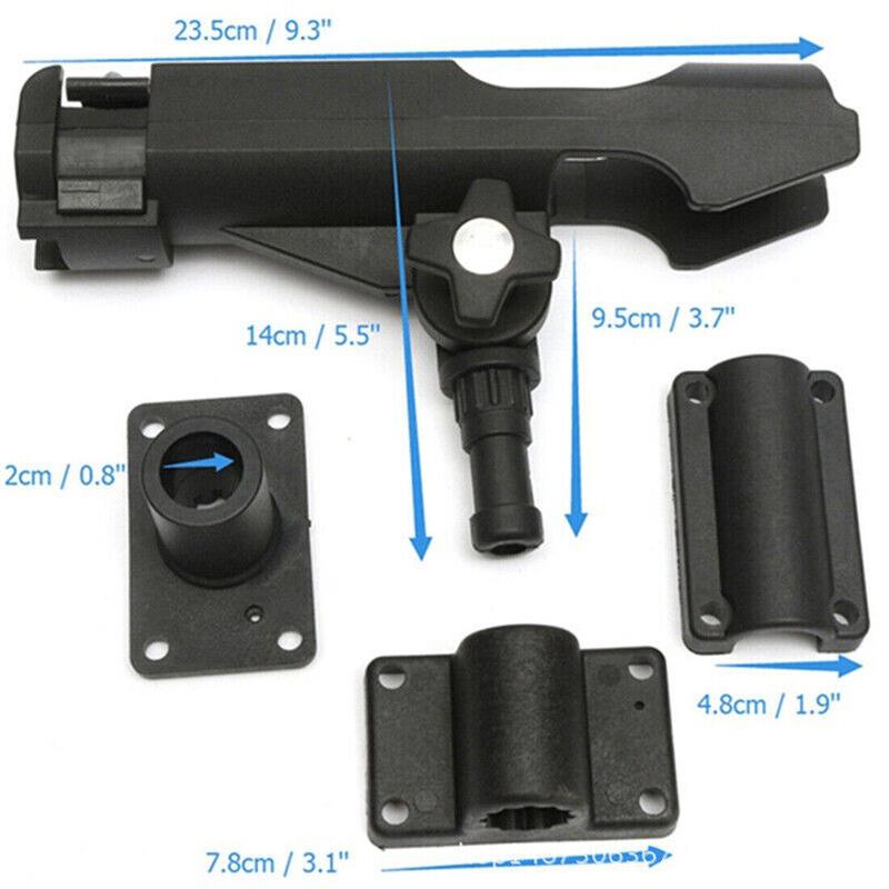 2pcs Adjustable Fishing Rod Pole Mount Stand Bracket Holder For Kayak Canoe Boat 1