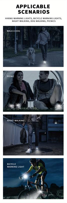 Product Introduction of 2Pcs Multifunctional LED Shoe Lights: Enhance Night Visibility & Safety, Ideal for Walking, Cycling, Festive Charms - Durable PVC Material 7