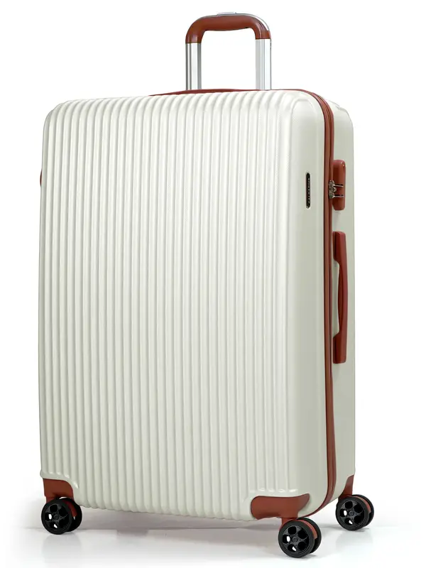 CALDARIUS Suitcase Large | Large Suitcase | Hard Shell | Large Suitcase |3 Digit Combination Lock|Lightweight l 4 Spinner Wheels|Large 28" Hold Check in Luggage| lTelescopic Handle Trolley (White) 0