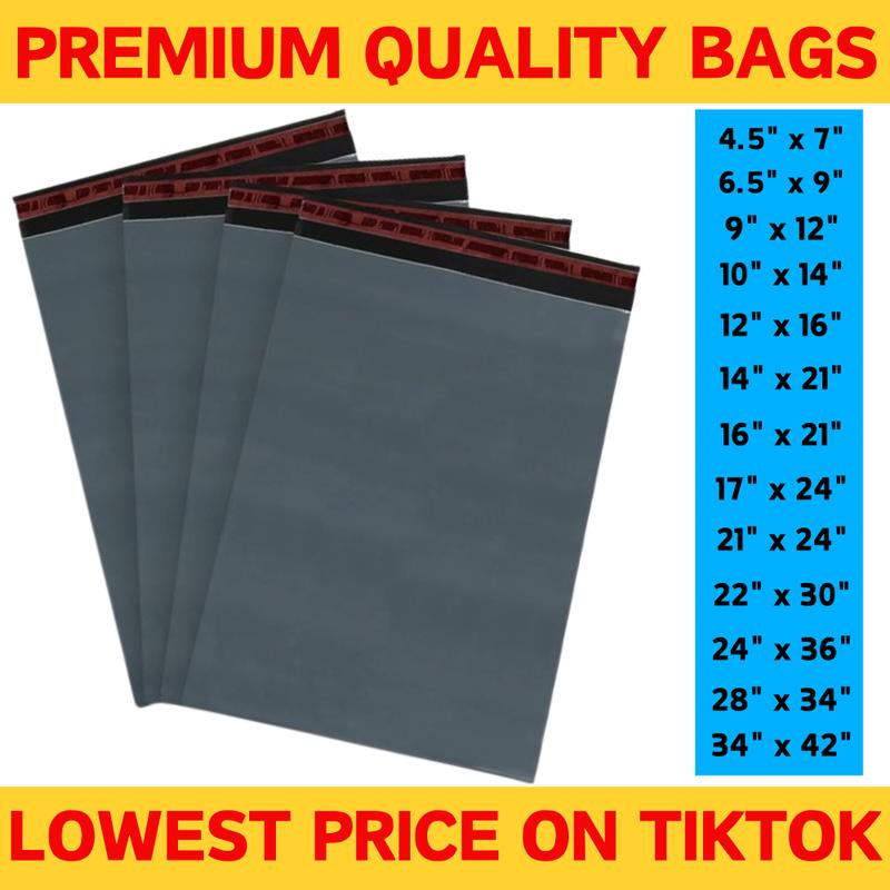 GREY MAILING BAGS STRONG POLY POSTAL POST POSTAGE SELF SEAL PACKAGING STRONG 1