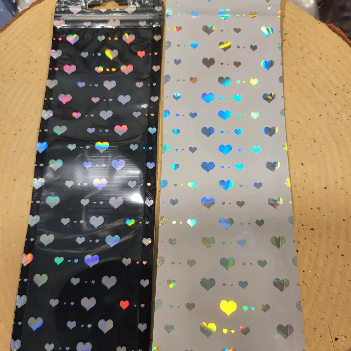 Black or White Pen Bags with Hearts for Office Stationery x 10